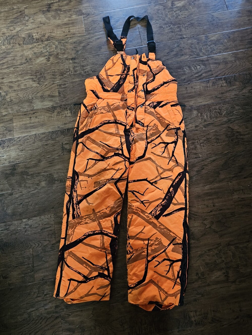 Gander Mountain Guide Series Winter Hunting Orange Camo SnowBib Overalls Size XL